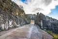 The archaeological site of Mycenae near the village of Mykines, with ancient tombs, giant walls and the famous lions gate. Royalty Free Stock Photo