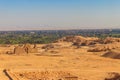 Archaeological site near the temple of Hatshepsut in Deir el-Bahri. Excavations of ancient Egypt on the West Bank of the Nile