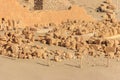 Archaeological site near the temple of Hatshepsut in Deir el-Bahri. Excavations of ancient Egypt on the West Bank of the Nile