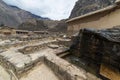 The archaeological site at Ollantaytambo, Inca city of Sacred Valley, major travel destination in Cusco region, Peru. Royalty Free Stock Photo