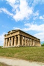 Paestum , Temple of Neptune . Italy Royalty Free Stock Photo