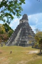 The archaeological site of the pre-Columbian Maya civilization in Tikal Royalty Free Stock Photo