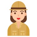 Archaeologist icon, profession and job vector illustration