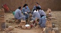 Archaeologist working in historic Xi`an zone