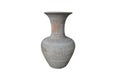 Unglazed stoneware jar from ancient kiln isolated on white background with clipping path.