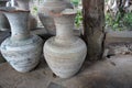 Unglazed stoneware jars from ancient kiln.