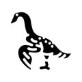 archaeopteryx dinosaur animal glyph icon vector illustration