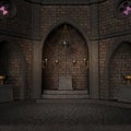 Archaic altar or sanctum in a fantasy setting Royalty Free Stock Photo