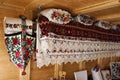 Rustic interior in an old house from Maramures, Romania Royalty Free Stock Photo