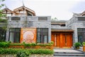 Archaised Chinese buildings after rain Royalty Free Stock Photo