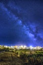 Archanes, Crete - Greece. The milky way above Archanes village