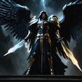 Archangel Azrael dark, cinematic painting art