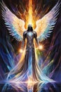 Archangel Azrael dark, cinematic painting art