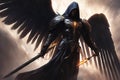 Archangel Azrael dark, cinematic painting art