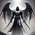 Archangel Azrael dark, cinematic painting art