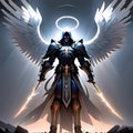 Archangel Azrael dark, cinematic painting art