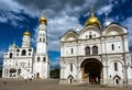 Archangel Cathedral and Ivan the Great Bell Tower at Moscow Kremlin, Russia Royalty Free Stock Photo