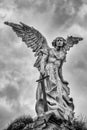 Archangel in the cemetery of Comillas, Cantabria, Spain