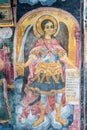 Archangel Michael in the frescoes Troyan Monastery in Bulgaria Royalty Free Stock Photo