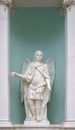 Archangel Michael. Sculpture in niche of southern faÃÂ§ade of Demetrius Cathedral of Spaso-Yakovlevsky Monastery 1801, Monastery o Royalty Free Stock Photo