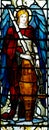 Archangel Michael in stained glass Royalty Free Stock Photo