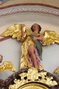 Archangel Raphael, statue on the altar of St. Francis Borgia in the church of Our Lady of Snow in Dubovac, Karlovac, Croatia