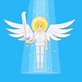 Archangel with sword. Vector illustration