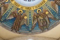 Archangels Michael and Gabriel. Beautiful Mosaic icon under the dome of the Orthodox Church Royalty Free Stock Photo