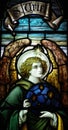 ArchangelUriel in stained glass Royalty Free Stock Photo