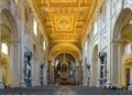 The Archbasilica of Saint John Lateran (Basilica di San Giovanni in Laterano). Rome, Italy Royalty Free Stock Photo