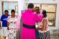 Archbishop Priest Praying for his congregation Royalty Free Stock Photo