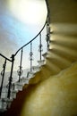 Close up Spiral staircase at The Archbishop`s Palace, Palazzo Patriarcale, and Diocesian Museum Udine. Royalty Free Stock Photo