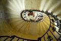 Spiral staircase at The Archbishop`s Palace, Udine. Italy Royalty Free Stock Photo