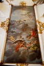Ceiling Detail in the library of Patriarch Delfino, Udine, Italy Royalty Free Stock Photo