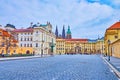 Archbishop`s Palace and Prague Castle buildings, Hradcany, Prague, Czech Republic Royalty Free Stock Photo