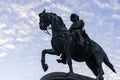 Archduke Albrecht, Duke of Teschen equestrian statue in front of Albertina Museum Vienna, Austria Royalty Free Stock Photo