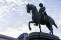 Archduke Albrecht, Duke of Teschen equestrian statue in front of Albertina Museum Vienna, Austria Royalty Free Stock Photo
