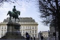 Archduke Albrecht, Duke of Teschen equestrian statue in front of Albertina Museum Vienna, Austria Royalty Free Stock Photo