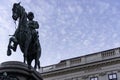 Archduke Albrecht, Duke of Teschen equestrian statue in front of Albertina Museum Vienna, Austria Royalty Free Stock Photo