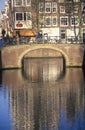 Arched Bridge Over A Canal, Amsterdam, Holland