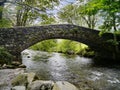 Arched bridge over river Royalty Free Stock Photo