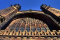 Arched church window Royalty Free Stock Photo