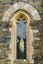 Arched church window Royalty Free Stock Photo