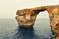 Azure window, arched cliff in Gozo island, Malta Royalty Free Stock Photo