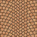 Arched cobblestone pavement texture 056