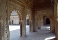 Arched corridor inside a temple Royalty Free Stock Photo