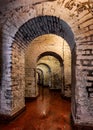 Arched corridor in Old Fort Jackson