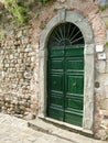 Arched door Tuscany stone Royalty Free Stock Photo