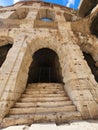 Arched entrance of the Colosseum of Rome, Italy