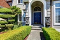 Arched entrance porch of luxury house Royalty Free Stock Photo